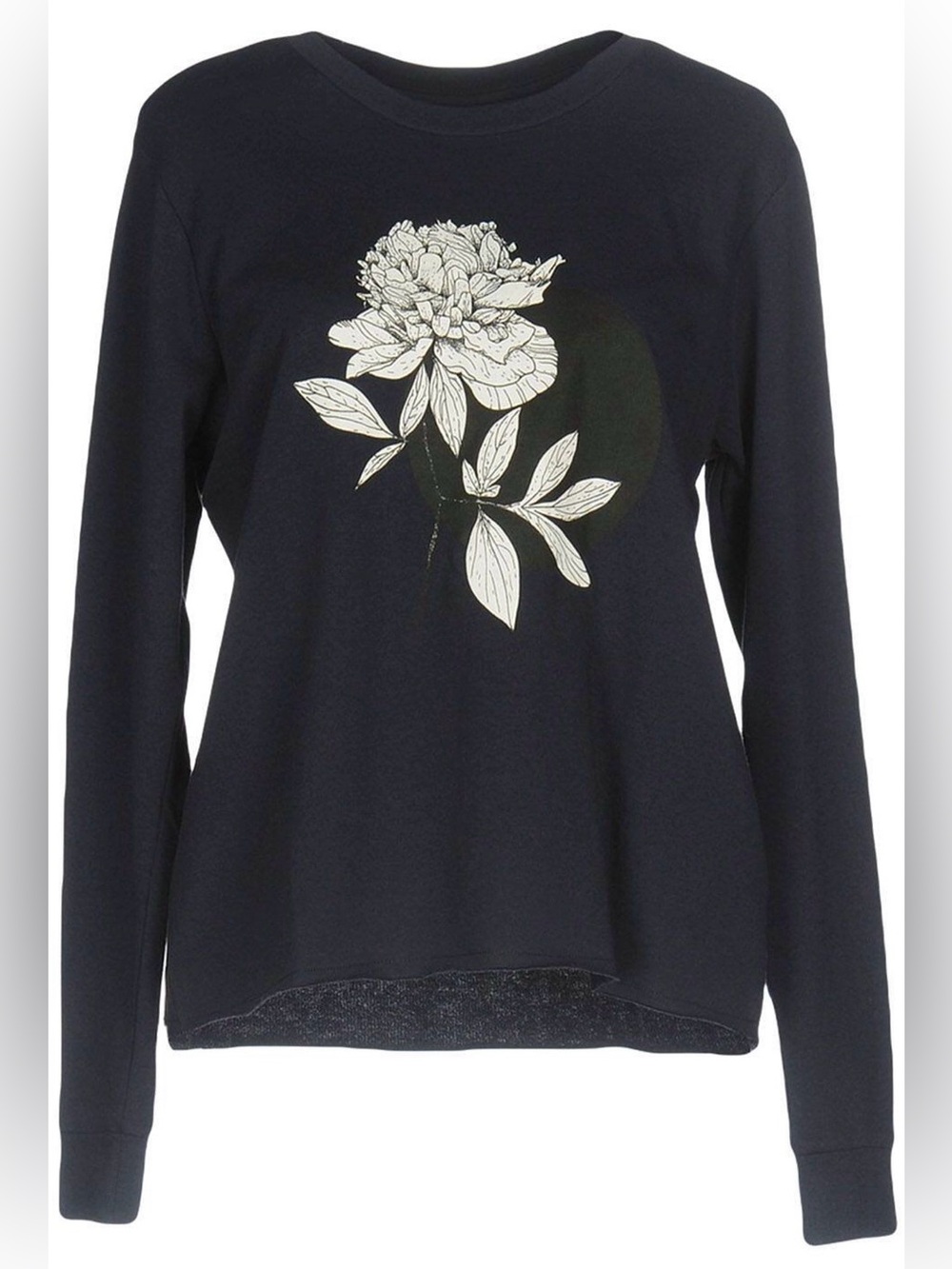 Floral Graphic Navy Long-Sleeve Sweatshirt